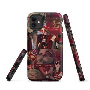 Red Girl Aesthetic Collage iPhone Case