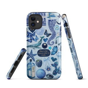 Blue Aesthetic Collage iPhone Case