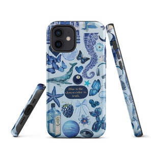 Blue Aesthetic Collage iPhone Case