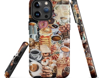 Coffee Collage iPhone Case, iPhone 15 14 13 12 11 Pro Max, Collage Phone Case, Aesthetic Phone Case