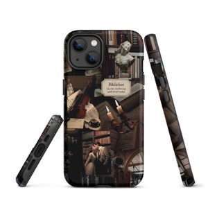 Dark Books Aesthetic, Dark Academia Collage iPhone Case