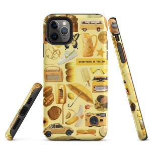Yellow Collage Aesthetic iPhone Case