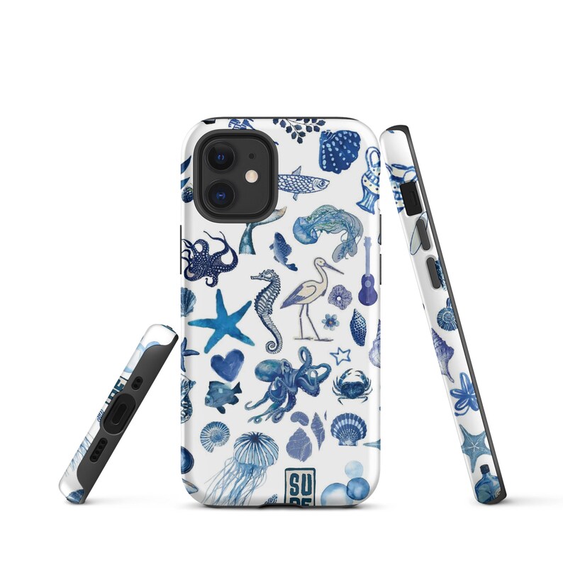 Light Blue Collage iPhone Case