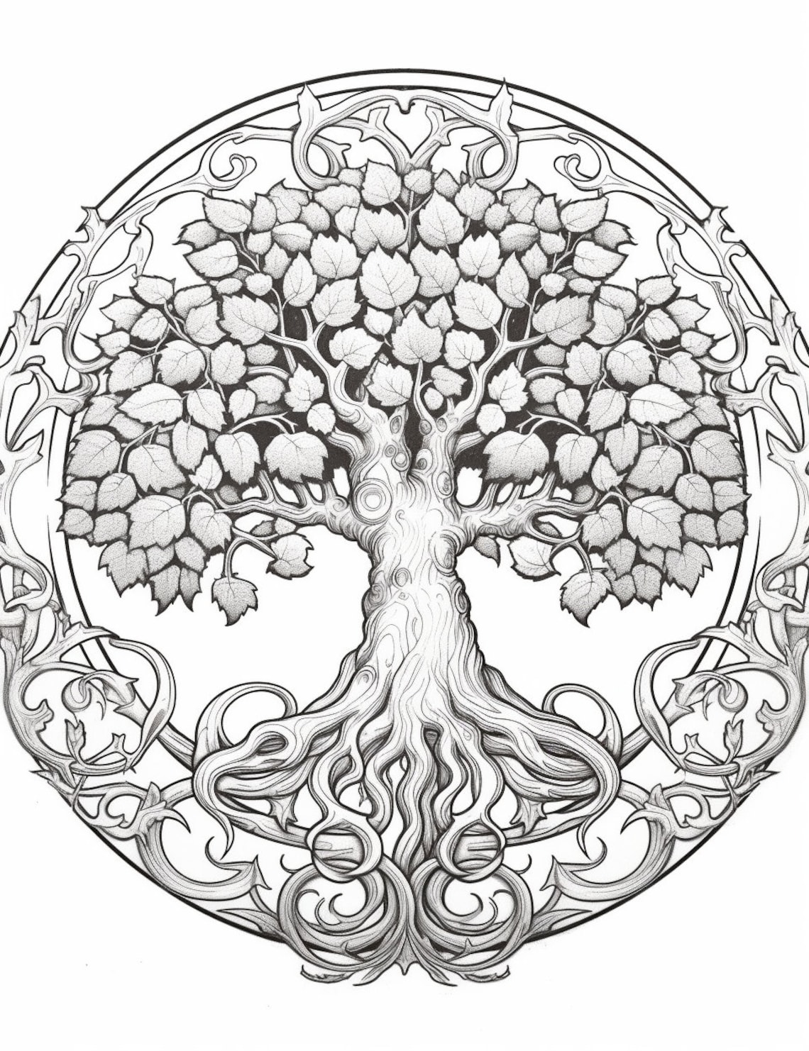 Tree of Life Coloring Page, Coloring Pages, Tree of Life, Adult