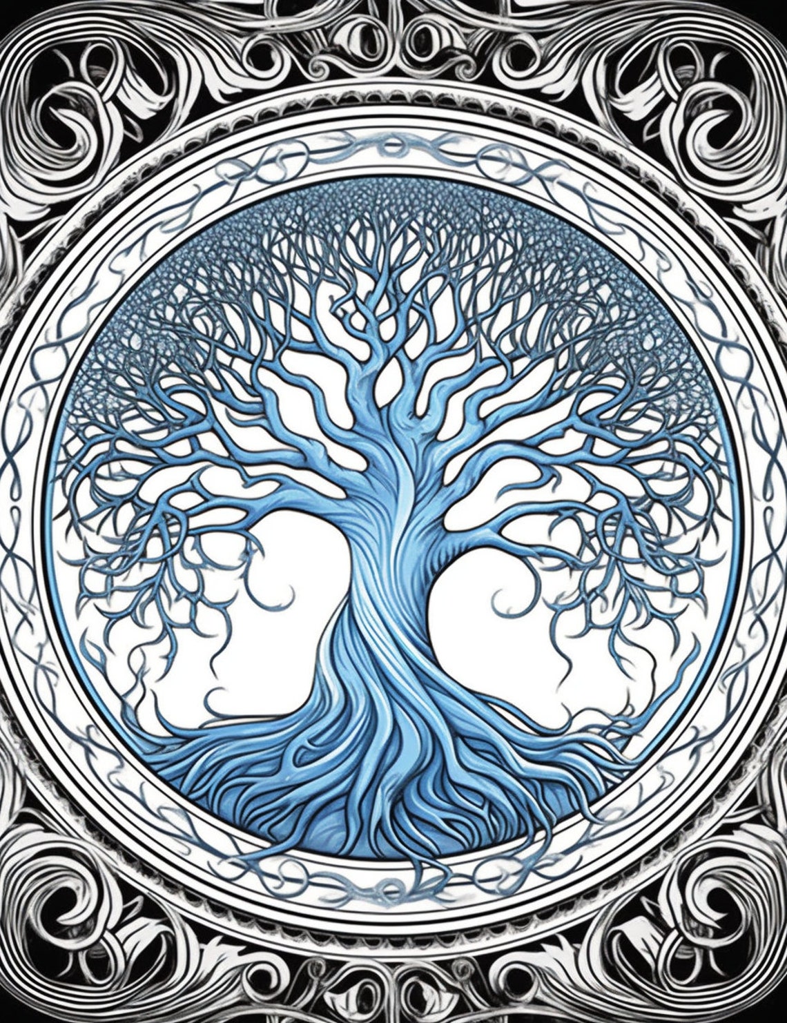 Tree of Life Coloring Page, Coloring Pages, Tree of Life, Adult ...