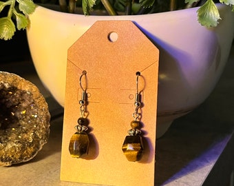 Tiger eye earrings