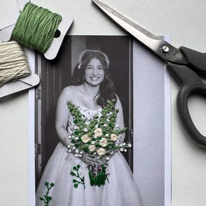 Bridal Bouquet Embroidered Photo – A Thoughtful Wedding Gift for the Bride