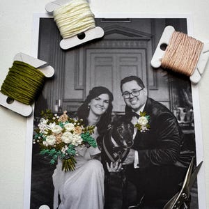 Bridal Bouquet Embroidered Photo – A Thoughtful Wedding Gift for the Bride