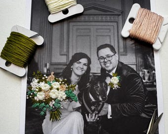 Bridal Bouquet Embroidered Photo – A Thoughtful Wedding Gift for the Bride