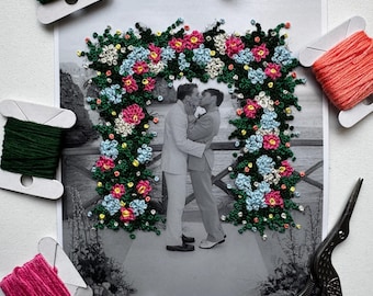 Floral Arches - Handmade Embroidered Photo