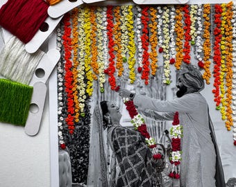 Custom Indian Wedding Embroidered Photo – A Bespoke Keepsake