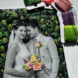 Custom Embroidered Wedding Photo – Celebrate Your Love Story
