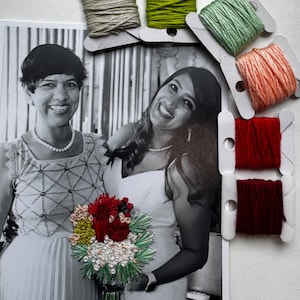 Bridal Bouquet Embroidered Photo – A Thoughtful Wedding Gift for the Bride