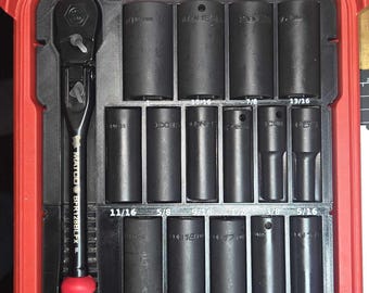 Milwaukee Packout Socket Organizer Insert, SAE Metric Deep Socket and Ratchet Holder