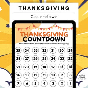 Thanksgiving Countdown for Kids