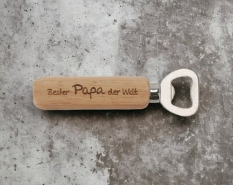 Wooden beer bottle opener Best Dad in the World