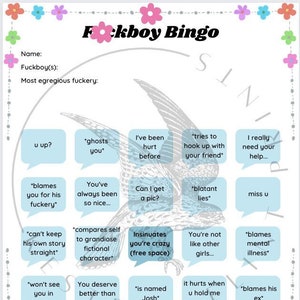 F**kboy Bingo