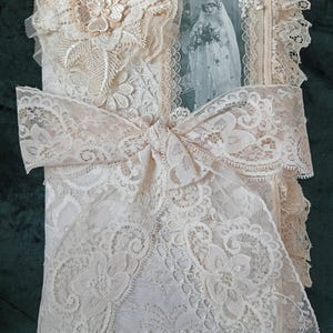 Handmade Lace Wedding Memory Book, Vintage Style Bride Gift