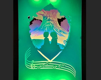 Saria's Song - Zelda Lightbox Scene - SVG / Cut Files