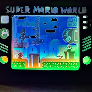 Super Mario World Lightbox Scene - SVG / Pliki Cut