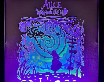 Alice in Wonderland Lightbox Scene - SVG / Cut Files