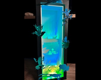 Frog Pond Book Nook - Lightbox - SVG / Cut Files