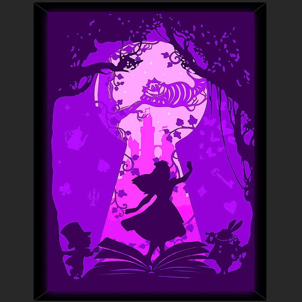 Alice Through the Looking Glass Lightbox - SVG / Cut Files Alice Through the Looking Glass Lightbox - SVG / Cut Files