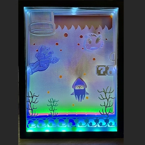 Super Mario Unterwasser Lightbox Szene - Cut Files / SVG