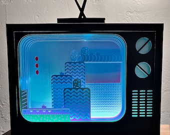 Super Mario 2 Retro TV Lightbox - Cut Files / SVG