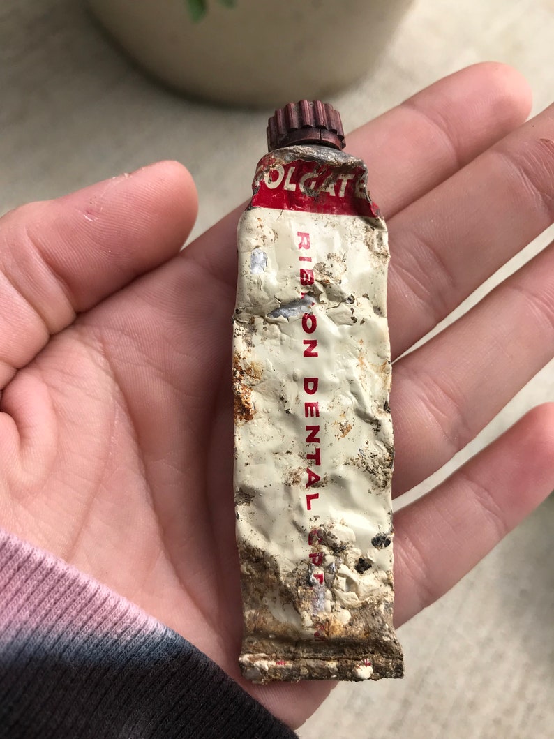 1940s Colgate Ribbon Dental Toothpaste Tube and Cap Etsy