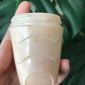 Vintage Pink Milk Glass Cosmetic Jar
