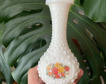 70s AVON hobnail cologne bottle and stopper