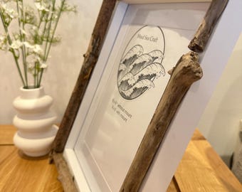 Welsh Frame Welsh Coastal Drift Wood Photo Frame - Boho Style Photo Frame - Etsy