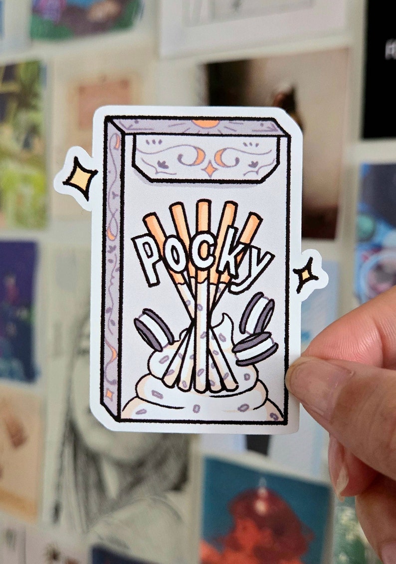 Pocky Sticker Cookies & Cream Pocky Sticker - Etsy