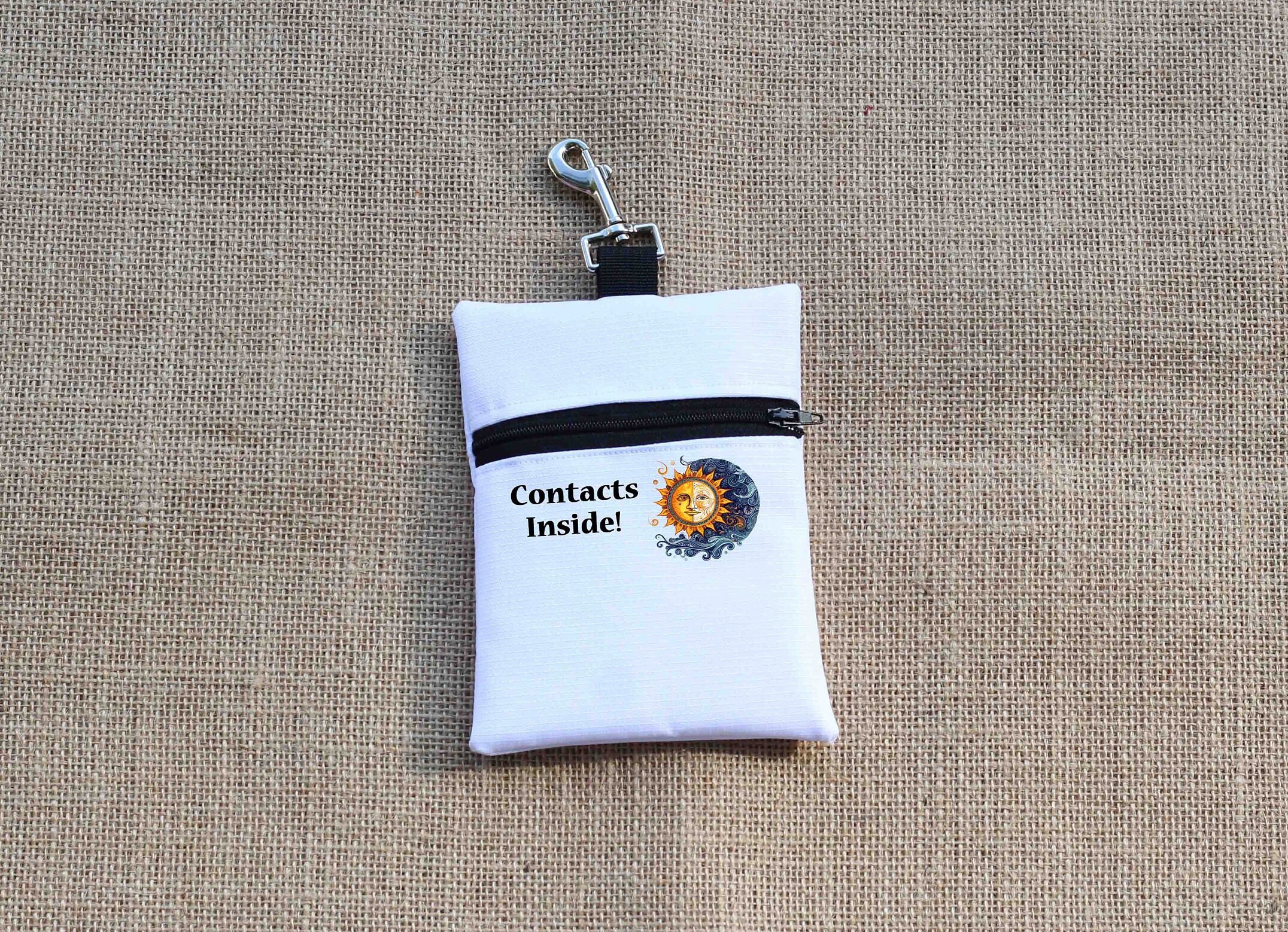 Custom Autistic Medical Alert Pouch Moon Face Autism Bag Tag Etsy