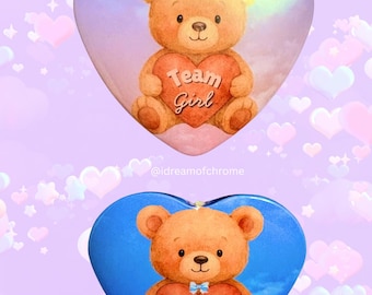 Gender Reveal Button pins teamboy teamgirl partyfavors