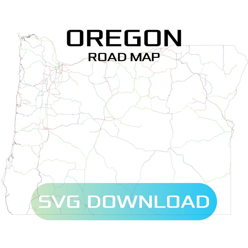 Oregon Road Map Multi-layer SVG Laser Cut File - Etsy