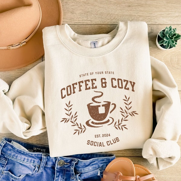 Cozy Social Club Sweatshirt, Coffee lover, gift for cozy person, Gift for her, Tea Lover gifted, Social Club Tee, Cozy and Warm Sweatshirt