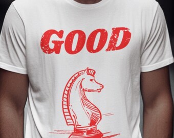 Good Knight Chess Tee Unisex Comfort Colors Vintage Inspired Trendy Knight T Shirt Retro Festival Clothing Oversized Tee Boho Hippie Clothes