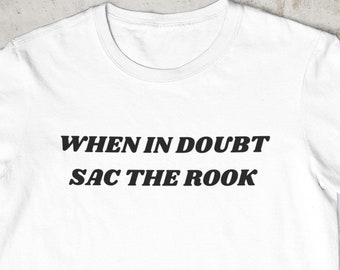 When in Doubt Chess Shirt, Sac The Rook Shirt, Funny Motivational Chess Shirt, Matching Couples Chess Tee, Soft Unisex Comfort Colors Tee