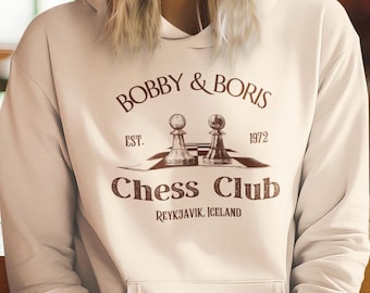 Unisex Chess Hoodie • Vintage Chess Club Hoodie • Luxury Cocktail Club Sweatshirt • Chess Gift • Retro Chess Player Hoodie • Chess Sweater