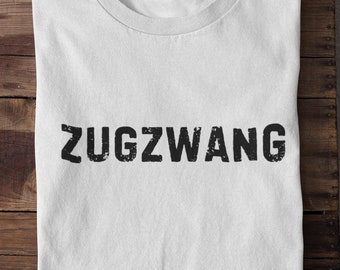 Zugzwang Chess Shirt, Funny Joke Chess Gifts, Unisex Comfort Colors® Super Soft Washed Out Shirt, Fun Chess Terms Shirt, Mens Graphic Tees