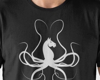 Octopus Knight Chess Shirt, Octopus Graphic Men's Shirt, Octopus T-Shirt Cool Chess Gift, Unisex Oversized Super Soft Comfort Colors Tee