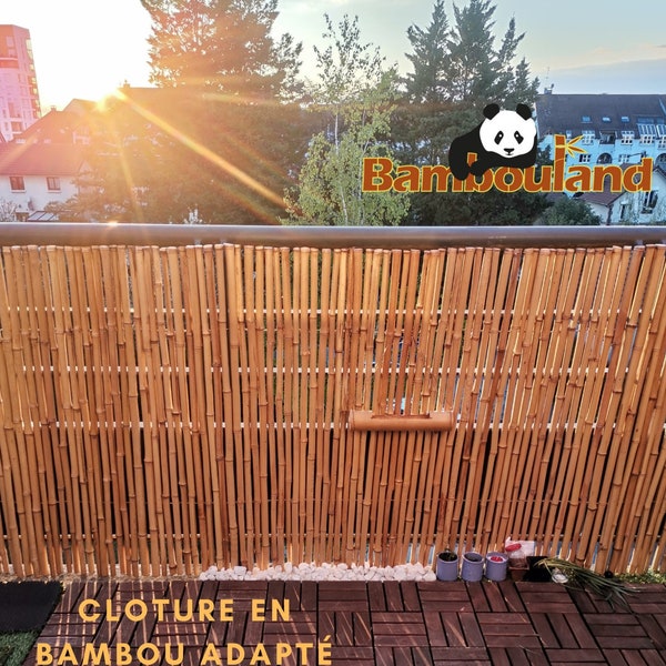 Clôture naturelle, Claustra et Haie en Bambou, Brise vue décoratif pour Jardin, Terrasse, Balcon / 1 mètre de hauteur - 2,50 mètres de long