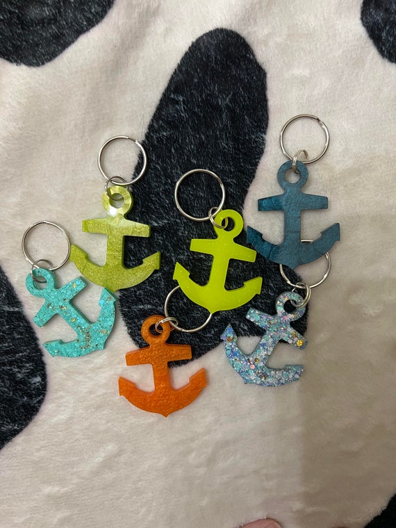 Anchor Keychain - Etsy
