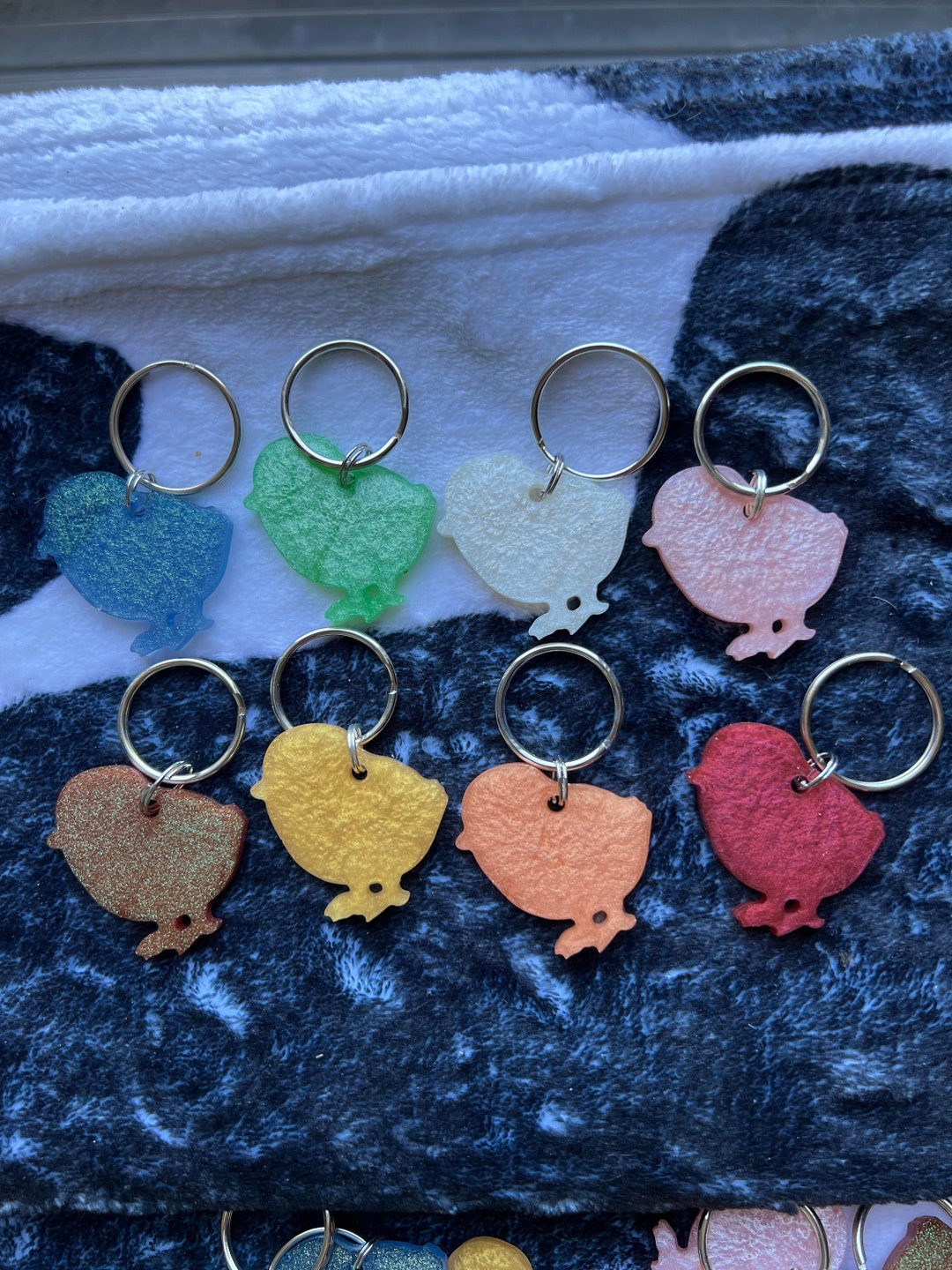 Powder Key Chain Mini Chick Keychain-mica Powder - Etsy