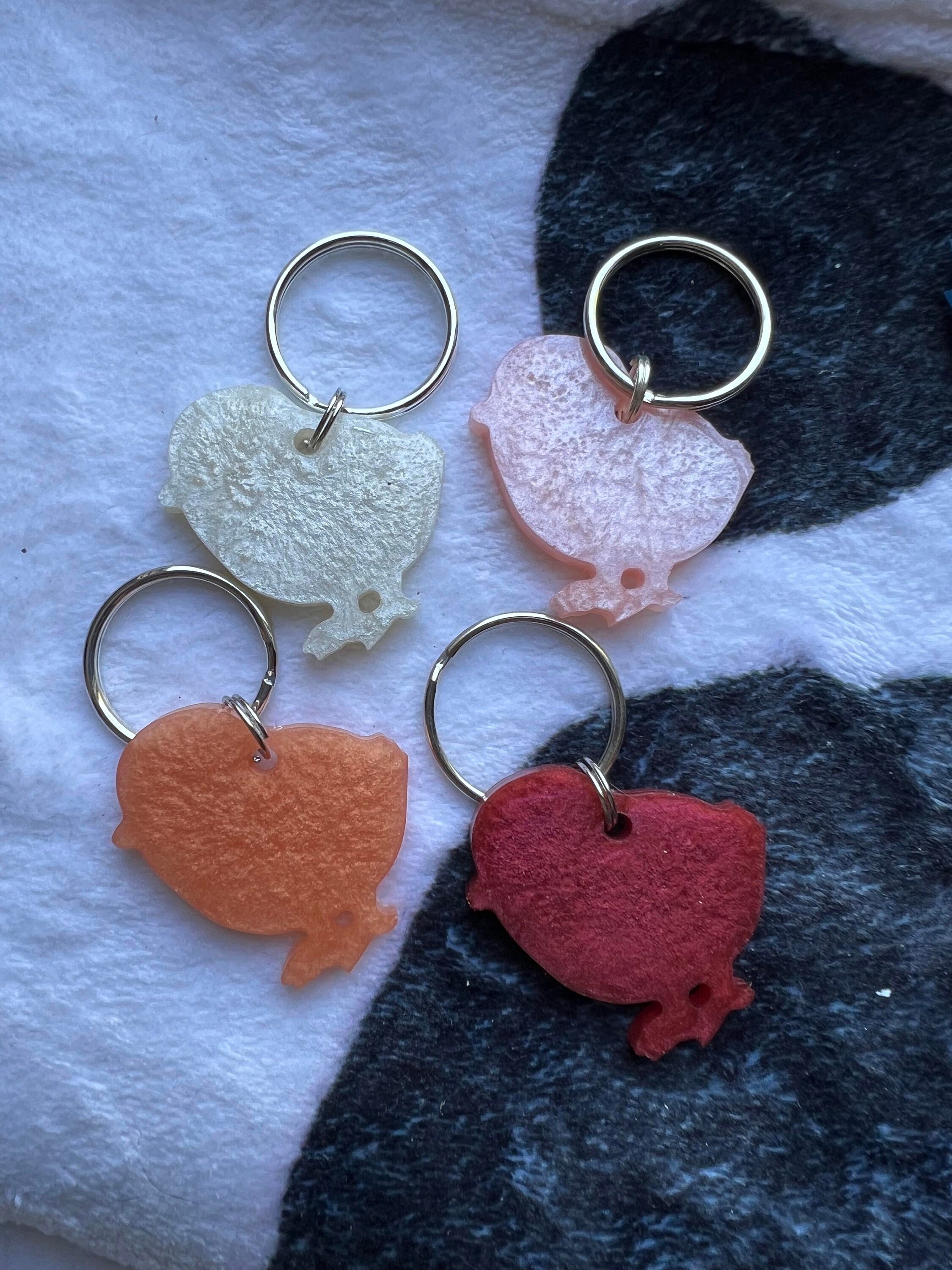 Powder Key Chain Mini Chick Keychain-mica Powder - Etsy
