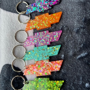 Truck Emblem Keychain-Chunky Glitter