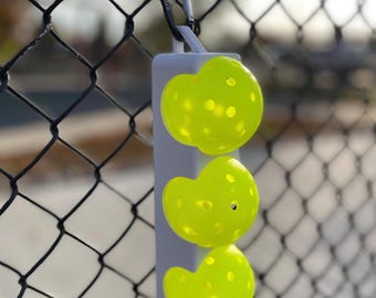 Soporte para 3 pelotas de pickleball con mosquetón