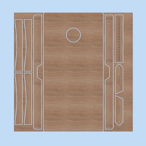 Cornhole Digital File for CNC – Regulation Cornhole Plans with Scorekeeper | dxf, svg, pdf | 2x4/4x4 CNC Compatible